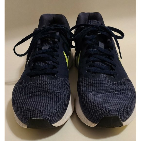 Nike Downshifter‎ 7 Running Shoes Navy Volt White 852459-403 Mens Size 9 - Picture 1 of 8